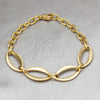 Stainless Steel Fancy Bracelet, Polished, Golden Finish, 03.63.22945.08 (06 MM Thickness, 8 Inches Length)