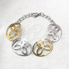 Stainless Steel Fancy Bracelet, Butterfly Design, Polished, Two Tone, 03.63.22985.07 (06 MM Thickness, 7 Inches Length)