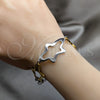 Stainless Steel Fancy Bracelet, Star Design, Polished, Two Tone, 03.63.22987.08