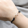 Stainless Steel Fancy Bracelet, Infinite Design, with White Crystal, Polished, Rose Gold Finish, 03.63.22131.07 (03 MM Thickness, 7 Inches Length)