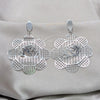 Stainless Steel Large Hoop, Flower Design, Polished, Steel Finish, 02.63.2827