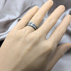 Stainless Steel Mens Ring, Black Polished, Black Rhodium Finish, 01.63.0634.09 (Size 9)