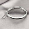 Rhodium Gold Filled Individual Bangle, Polished, Rhodium Finish, 07.185.0020.1.05 (Thickness, Size 5 (2.50 Diameter))