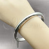 Rhodium Plated Individual Bangle, Polished, Rhodium Finish, 07.185.0020.1.06