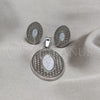 Stainless Steel Earring and Pendant Adult Set, Polished, Steel Finish, 10.63.0622