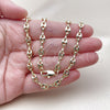 Oro Laminado Fancy Necklace, Gold Filled Style Puff Mariner Design, Polished, Golden Finish, 04.213.0354.24 (Thickness, 24 Inches Length)