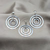 Stainless Steel Earring and Pendant Adult Set, Multicolor Polished, Steel Finish, 10.63.0663