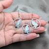 Stainless Steel Earring and Pendant Adult Set, Butterfly Design, Multicolor Polished, Steel Finish, 10.63.0664