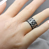 Stainless Steel Mens Ring, Polished, Black Rhodium Finish, 01.63.0677.09 (Size 9)