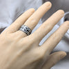 Stainless Steel Mens Ring, Polished, Black Rhodium Finish, 01.63.0678.07