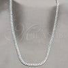 Sterling Silver Basic Necklace, Curb Design, Polished, Silver Finish, 04.420.0031.1.20 (100 Gauge, 04 MM Thickness, 20 Inches Length)