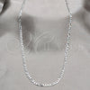 Sterling Silver Basic Necklace, Figaro Design, Polished, Silver Finish, 04.420.0015.20