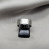 Stainless Steel Mens Ring, Flower and Star Design, Polished, Steel Finish, 01.63.0691.10 (Size 10)