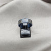 Stainless Steel Mens Ring, Heart Design, with White Crystal, Blue Enamel Finish, Steel Finish, 01.63.0697.08 (Size 8)