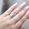 Stainless Steel Mens Ring, Brushed Finish, Rhodium Finish, 01.63.0714.07 (Size 7)