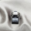 Stainless Steel Mens Ring, Duo Design, Polished, Rhodium Finish, 01.63.0740.07 (Size 7)