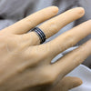 Stainless Steel Mens Ring, Elastic, Two Tone, 01.63.0719.05 (Size 5)