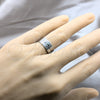 Stainless Steel Mens Ring, Black Brushed Finish, Steel Finish, 01.63.0725.07
