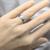 Stainless Steel Mens Ring, with White Crystal, Polished, Steel Finish, 01.63.0727.07