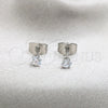 Stainless Steel Stud Earring, Matte Finish, Steel Finish, 02.63.2848