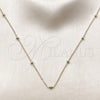 Oro Laminado Basic Necklace, Gold Filled Style Rolo and Ball Design, Polished, Golden Finish, 04.213.0355.16 (03 MM Thickness, 16 Inches Length)
