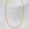 Oro Laminado Basic Necklace, Gold Filled Style Curb Design, Polished, Golden Finish, 04.32.0570.16