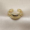 Oro Laminado Elegant Ring, Gold Filled Style Shell Design, Polished, Golden Finish, 01.341.0170 (One size fits all)