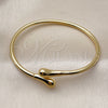 Oro Laminado Individual Bangle, Gold Filled Style Teardrop Design, Polished, Golden Finish, 07.170.0073 (03 MM Thickness, One size fits all)
