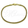 Oro Laminado Basic Bracelet, Gold Filled Style Polished, Golden Finish, 03.213.0297.07 (03 MM Thickness, 7 Inches Length)