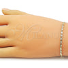 Oro Laminado Basic Bracelet, Gold Filled Style Mariner Design, Diamond Cutting Finish, Golden Finish, 04.213.0243.07 (03 MM Thickness, 8 Inches Length)