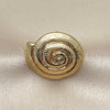 Oro Laminado Elegant Ring, Gold Filled Style Snail Design, Polished, Golden Finish, 01.282.0002 (One size fits all)