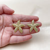 Oro Laminado Stud Earring, Gold Filled Style Star Design, Polished, Golden Finish, 02.282.0065
