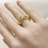 Oro Laminado Elegant Ring, Gold Filled Style Star Design, Polished, Golden Finish, 01.341.0173 (One size fits all)