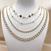 Stainless Steel Fancy Necklace, Miami Cuban Design, Polished, Golden Finish, 04.437.0001.24