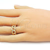 Oro Laminado Elegant Ring, Gold Filled Style Miami Cuban Design, Polished, Golden Finish, 01.310.0036 (One size fits all)