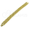 Oro Laminado Solid Bracelet, Gold Filled Style Diamond Cutting Finish, Golden Finish, 03.213.0376.08 (Thickness, 8 Inches Length)