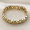 Oro Laminado Solid Bracelet, Gold Filled Style Matte Finish, Golden Finish, 03.213.0377.08 (12 MM Thickness, 8 Inches Length)