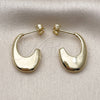 Oro Laminado Stud Earring, Gold Filled Style Polished, Golden Finish, 02.213.0827