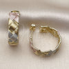 Oro Laminado Small Hoop, Gold Filled Style Polished, Tricolor, 02.213.0829.25