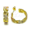 Oro Laminado Small Hoop, Gold Filled Style Polished, Tricolor, 02.213.0829.25