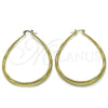 Oro Laminado Medium Hoop, Gold Filled Style Hollow Design, Diamond Cutting Finish, Golden Finish, 02.213.0833.50