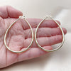Oro Laminado Medium Hoop, Gold Filled Style Hollow Design, Diamond Cutting Finish, Golden Finish, 02.213.0833.50