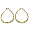 Oro Laminado Medium Hoop, Gold Filled Style Hollow Design, Diamond Cutting Finish, Golden Finish, 02.213.0833.50
