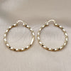 Oro Laminado Medium Hoop, Gold Filled Style Twist Design, Polished, Golden Finish, 02.170.0542.40