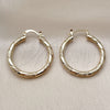 Oro Laminado Medium Hoop, Gold Filled Style Diamond Cutting Finish, Golden Finish, 02.170.0545.30