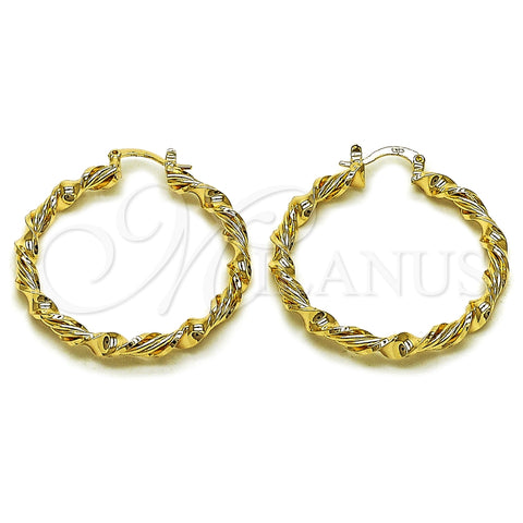 Oro Laminado Medium Hoop, Gold Filled Style Polished, Golden Finish, 02.170.0556.40