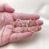 Oro Laminado Medium Hoop, Gold Filled Style Twist Design, Diamond Cutting Finish, Golden Finish, 02.170.0557.30