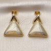 Oro Laminado Stud Earring, Gold Filled Style Polished, Golden Finish, 02.170.0561