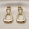 Oro Laminado Stud Earring, Gold Filled Style Polished, Golden Finish, 02.170.0562