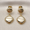 Oro Laminado Stud Earring, Gold Filled Style Polished, Golden Finish, 02.170.0565